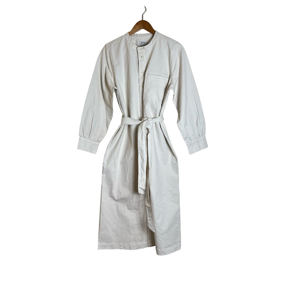 NWT! J. Crew beige denim belted dress. Size 14